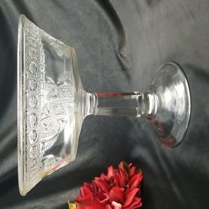 EAPG McKee & Bros. Jewel Diagonal Band Pedestal Compote Bowl